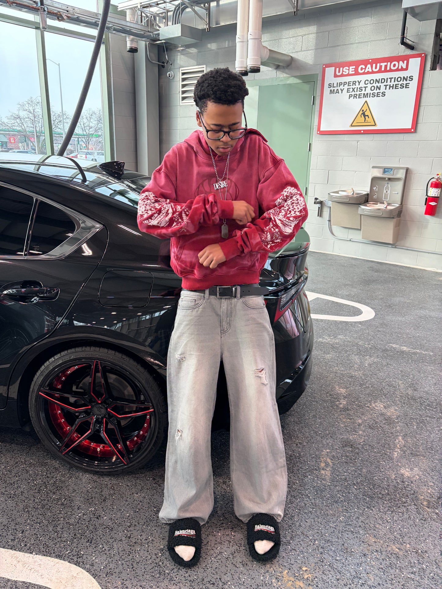 Red ‘Whisker Turban’ Hoodie