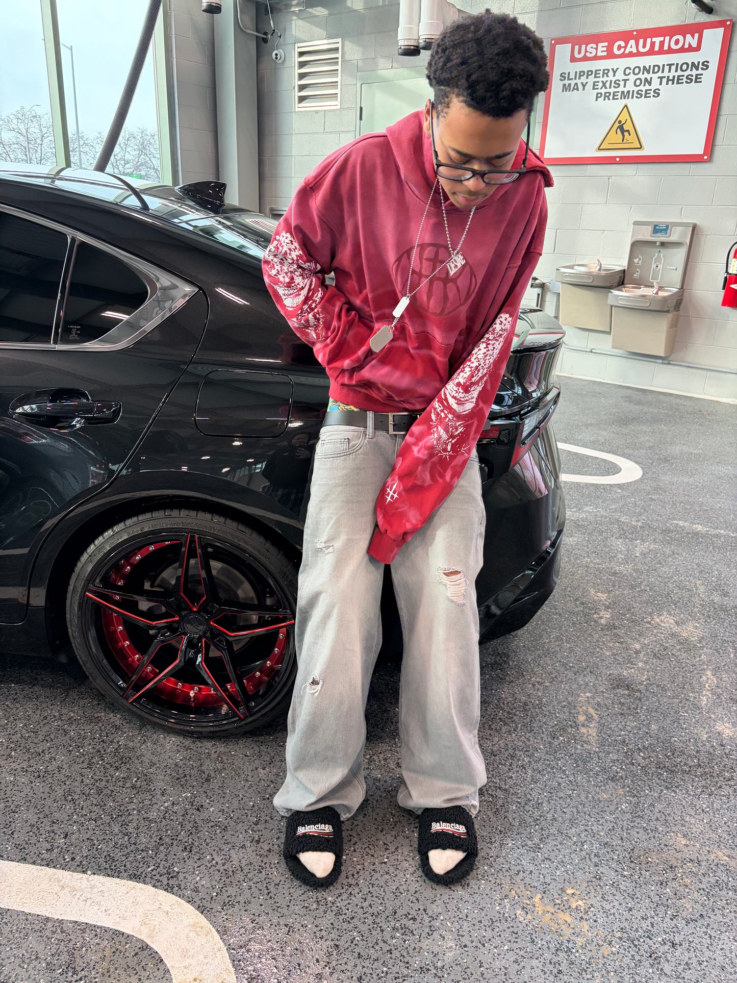 Red ‘Whisker Turban’ Hoodie